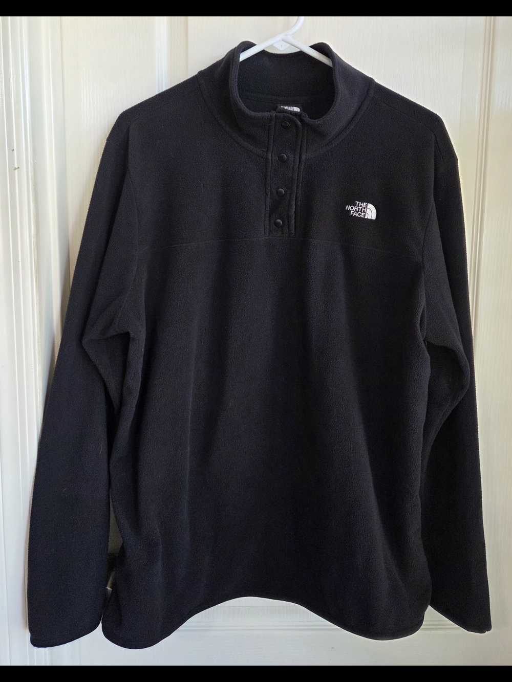 The North Face Black Snap-Button Fleece Pullover